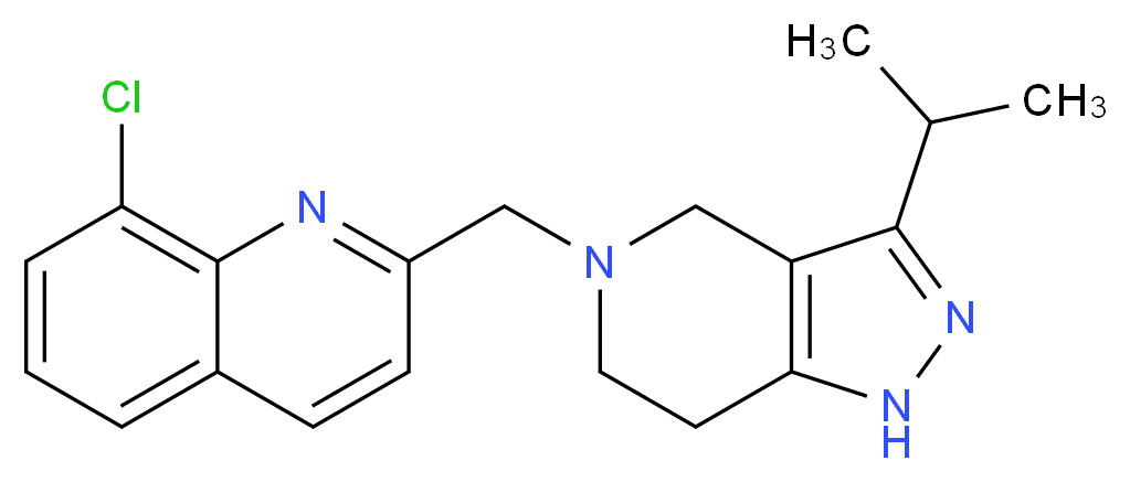 8-chloro-2-[(3-isopropyl-1,4,6,7-tetrahydro-5H-pyrazolo[4,3-c]pyridin-5-yl)methyl]quinoline_Molecular_structure_CAS_)