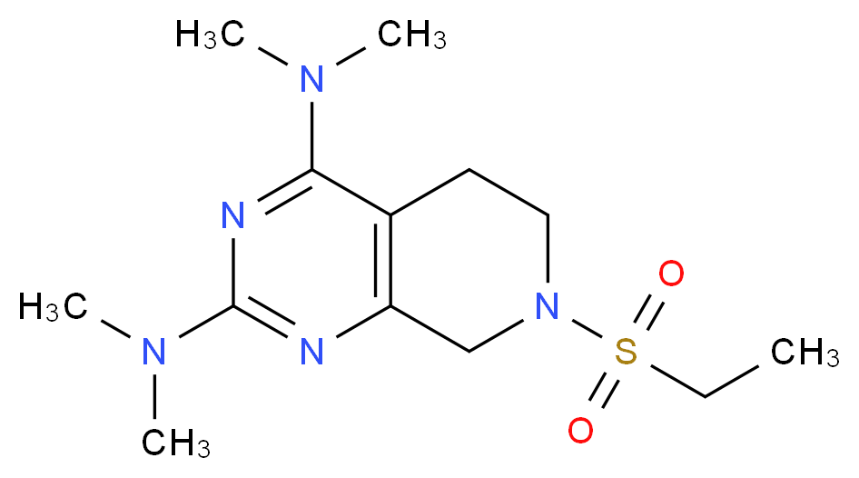 7-(ethylsulfonyl)-N,N,N',N'-tetramethyl-5,6,7,8-tetrahydropyrido[3,4-d]pyrimidine-2,4-diamine_Molecular_structure_CAS_)