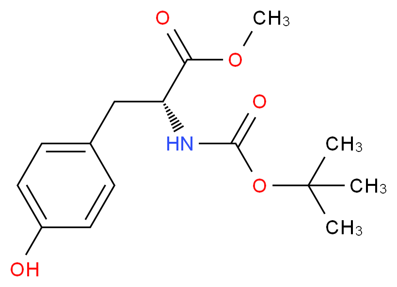 (R)-Methyl 2-((tert-butoxycarbonyl)amino)-3-(4-hydroxyphenyl)propanoate_Molecular_structure_CAS_76757-90-9)