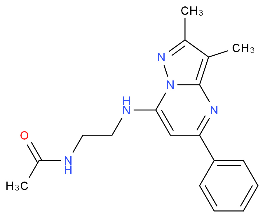 N-{2-[(2,3-dimethyl-5-phenylpyrazolo[1,5-a]pyrimidin-7-yl)amino]ethyl}acetamide_Molecular_structure_CAS_)