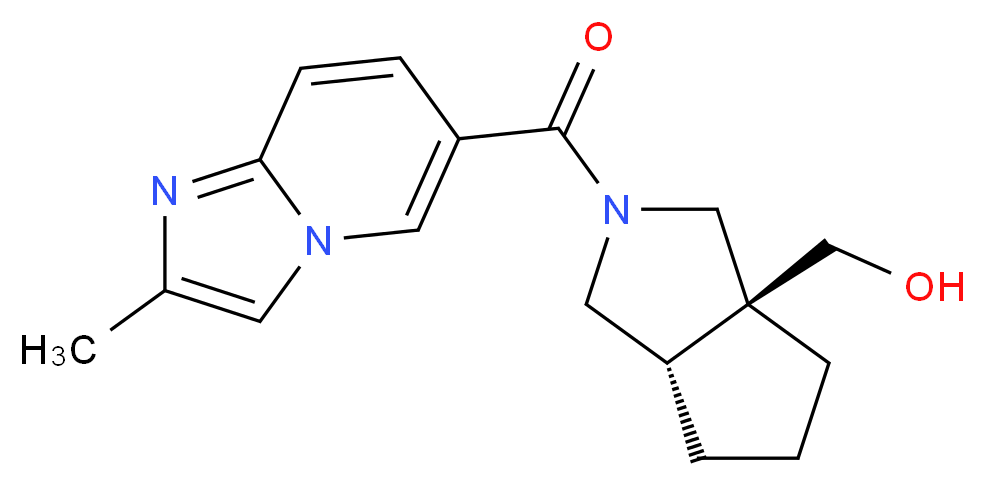 [(3aS*,6aS*)-2-[(2-methylimidazo[1,2-a]pyridin-6-yl)carbonyl]hexahydrocyclopenta[c]pyrrol-3a(1H)-yl]methanol_Molecular_structure_CAS_)