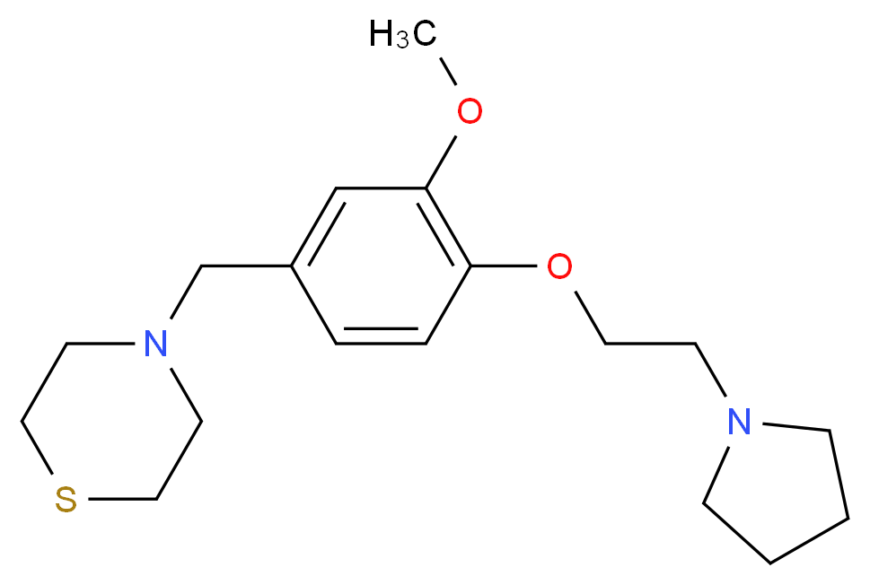 4-[3-methoxy-4-(2-pyrrolidin-1-ylethoxy)benzyl]thiomorpholine_Molecular_structure_CAS_)