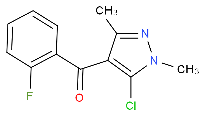 (5-Chloro-1,3-dimethyl-1H-pyrazol-4-yl)(2-fluorophenyl)methanone_Molecular_structure_CAS_29938-71-4)
