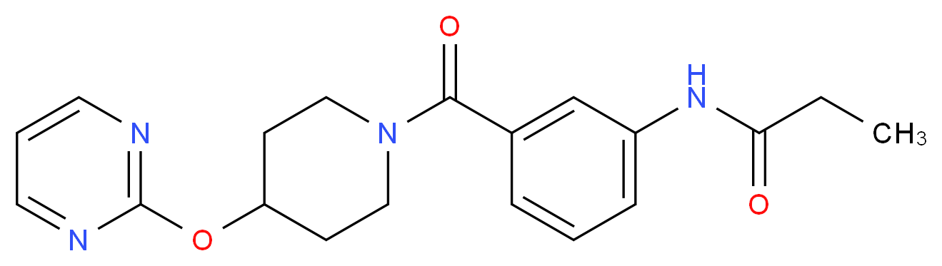 N-(3-{[4-(pyrimidin-2-yloxy)piperidin-1-yl]carbonyl}phenyl)propanamide_Molecular_structure_CAS_)