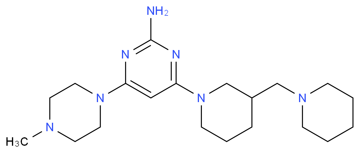4-(4-methyl-1-piperazinyl)-6-[3-(1-piperidinylmethyl)-1-piperidinyl]-2-pyrimidinamine_Molecular_structure_CAS_)