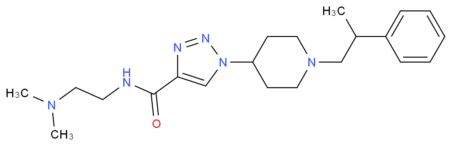 N-[2-(dimethylamino)ethyl]-1-[1-(2-phenylpropyl)-4-piperidinyl]-1H-1,2,3-triazole-4-carboxamide_Molecular_structure_CAS_)