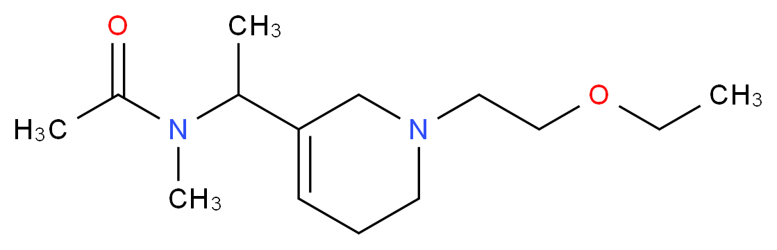 N-{1-[1-(2-ethoxyethyl)-1,2,5,6-tetrahydropyridin-3-yl]ethyl}-N-methylacetamide_Molecular_structure_CAS_)