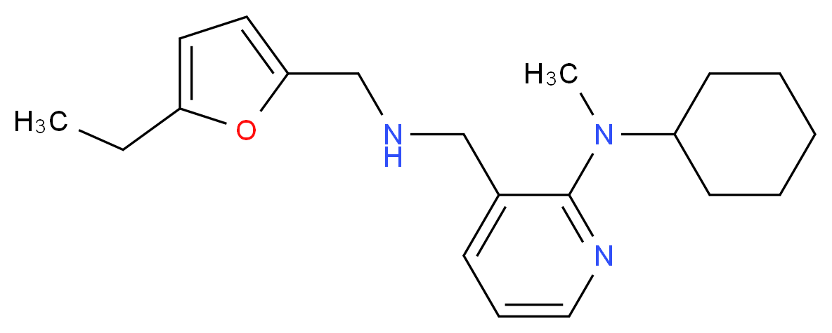 N-cyclohexyl-3-({[(5-ethyl-2-furyl)methyl]amino}methyl)-N-methyl-2-pyridinamine_Molecular_structure_CAS_)