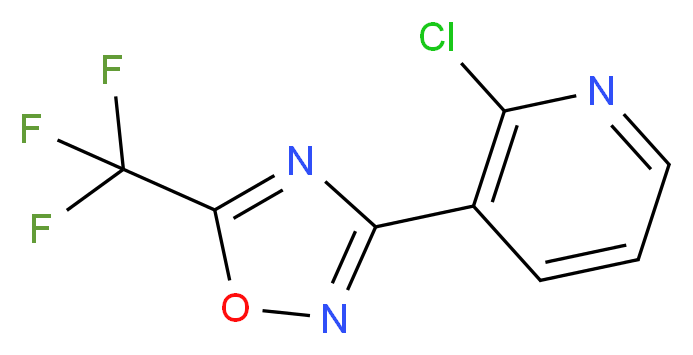2-Chloro-3-[5-(trifluoromethyl)-1,2,4-oxadiazol-3-yl]pyridine_Molecular_structure_CAS_)