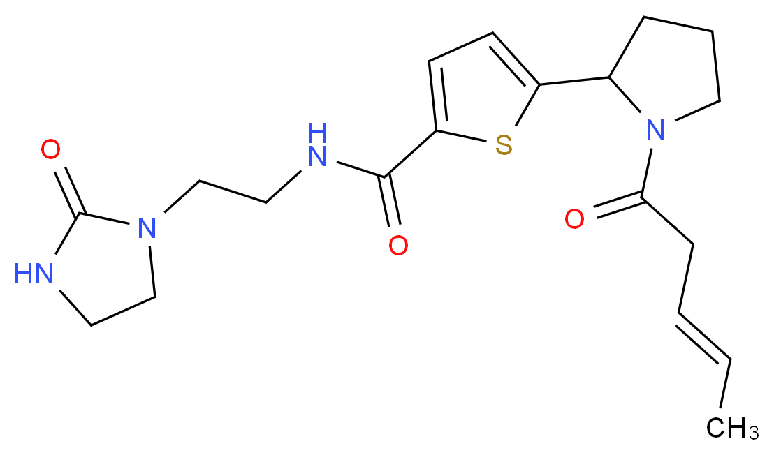 N-[2-(2-oxo-1-imidazolidinyl)ethyl]-5-{1-[(3E)-3-pentenoyl]-2-pyrrolidinyl}-2-thiophenecarboxamide_Molecular_structure_CAS_)