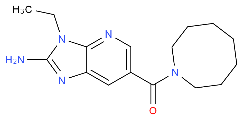 6-(azocan-1-ylcarbonyl)-3-ethyl-3H-imidazo[4,5-b]pyridin-2-amine_Molecular_structure_CAS_)