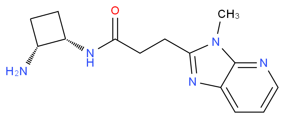 N-[(1S*,2R*)-2-aminocyclobutyl]-3-(3-methyl-3H-imidazo[4,5-b]pyridin-2-yl)propanamide_Molecular_structure_CAS_)
