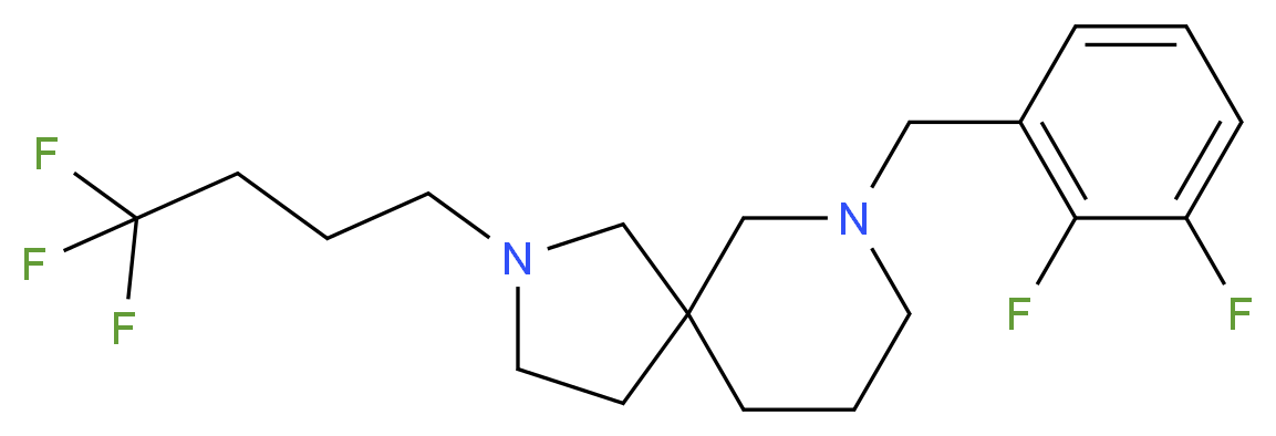 7-(2,3-difluorobenzyl)-2-(4,4,4-trifluorobutyl)-2,7-diazaspiro[4.5]decane_Molecular_structure_CAS_)