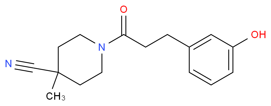1-[3-(3-hydroxyphenyl)propanoyl]-4-methylpiperidine-4-carbonitrile_Molecular_structure_CAS_)