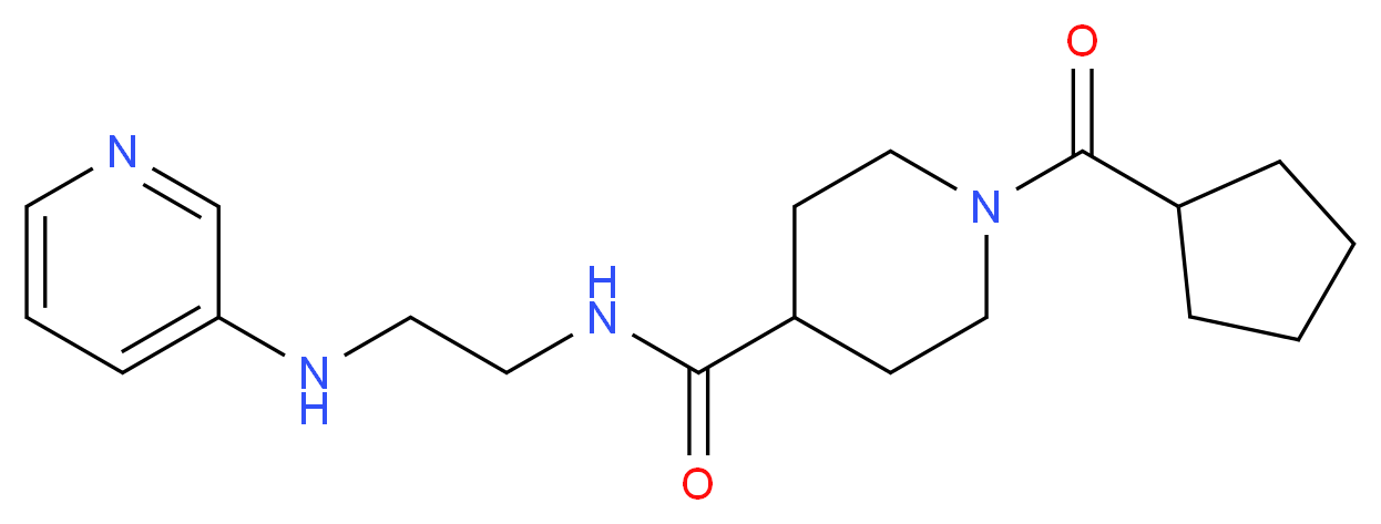 1-(cyclopentylcarbonyl)-N-[2-(3-pyridinylamino)ethyl]-4-piperidinecarboxamide_Molecular_structure_CAS_)