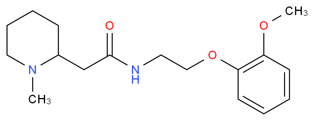 N-[2-(2-methoxyphenoxy)ethyl]-2-(1-methylpiperidin-2-yl)acetamide_Molecular_structure_CAS_)