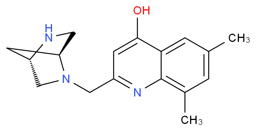 2-[(1S,4S)-2,5-diazabicyclo[2.2.1]hept-2-ylmethyl]-6,8-dimethylquinolin-4-ol_Molecular_structure_CAS_)