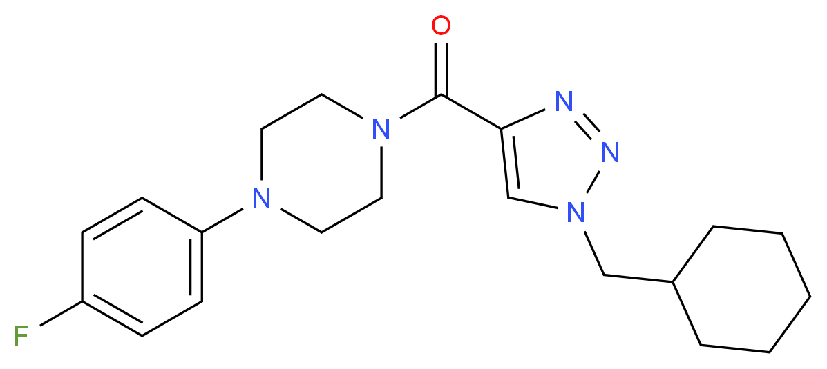 1-{[1-(cyclohexylmethyl)-1H-1,2,3-triazol-4-yl]carbonyl}-4-(4-fluorophenyl)piperazine_Molecular_structure_CAS_)
