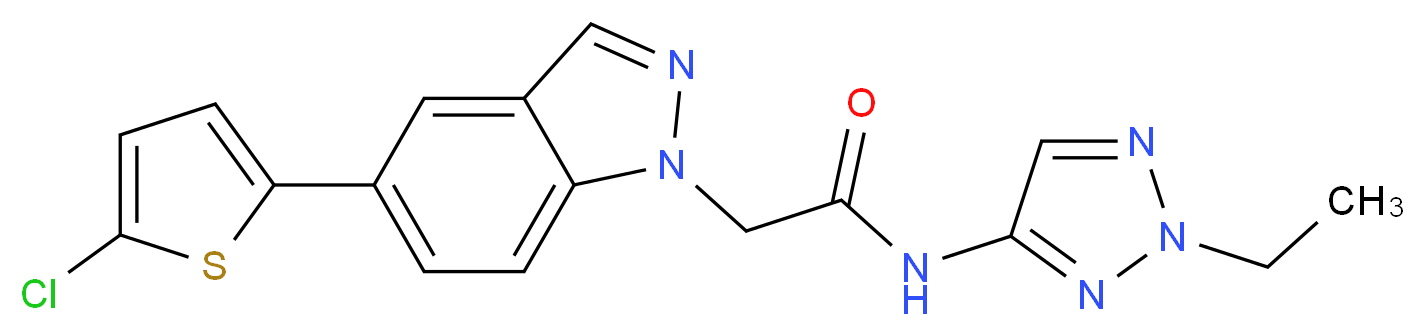2-[5-(5-chloro-2-thienyl)-1H-indazol-1-yl]-N-(2-ethyl-2H-1,2,3-triazol-4-yl)acetamide_Molecular_structure_CAS_)