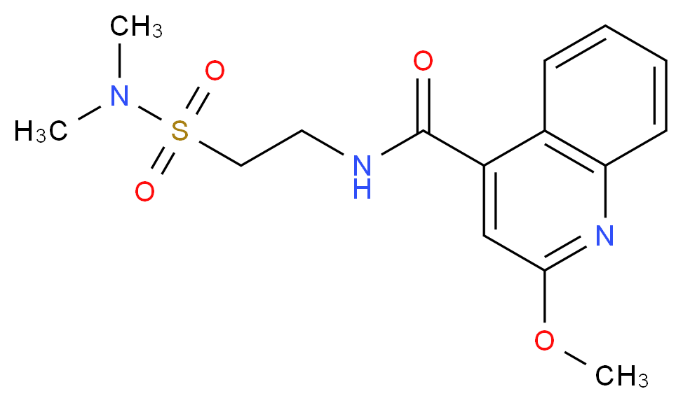 N-{2-[(dimethylamino)sulfonyl]ethyl}-2-methoxyquinoline-4-carboxamide_Molecular_structure_CAS_)