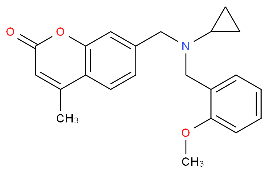 7-{[cyclopropyl(2-methoxybenzyl)amino]methyl}-4-methyl-2H-chromen-2-one_Molecular_structure_CAS_)