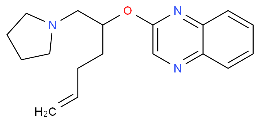 2-{[1-(pyrrolidin-1-ylmethyl)pent-4-en-1-yl]oxy}quinoxaline_Molecular_structure_CAS_)