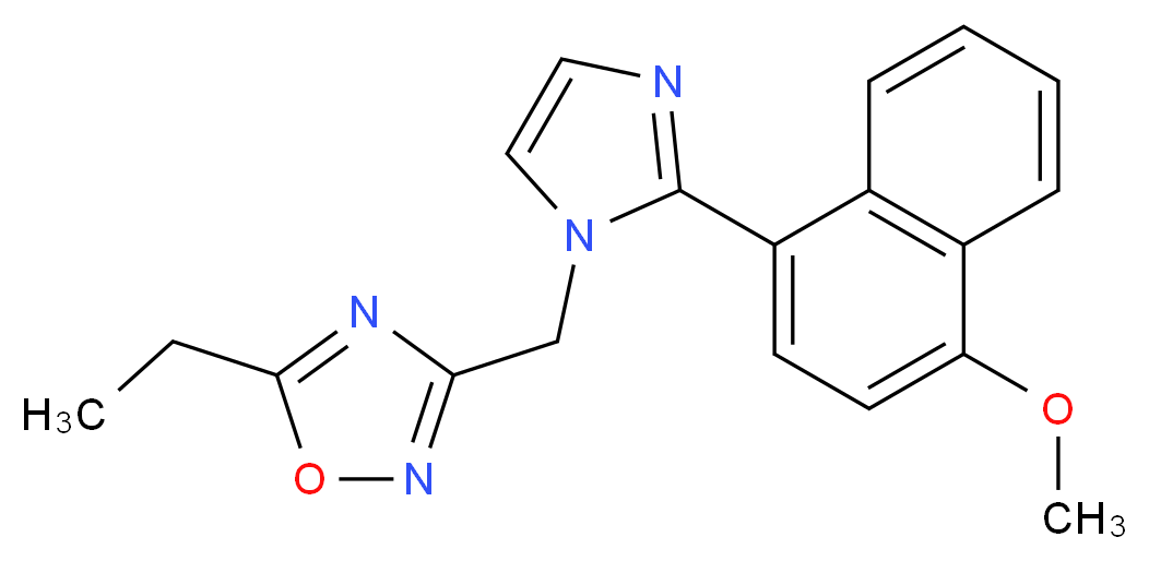 5-ethyl-3-{[2-(4-methoxy-1-naphthyl)-1H-imidazol-1-yl]methyl}-1,2,4-oxadiazole_Molecular_structure_CAS_)