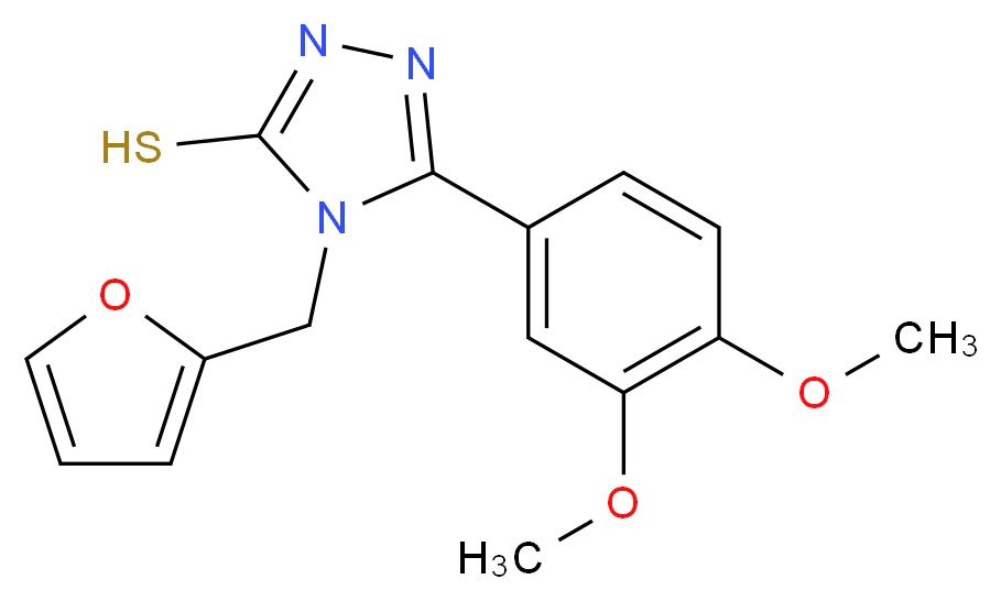 5-(3,4-dimethoxyphenyl)-4-(furan-2-ylmethyl)-4H-1,2,4-triazole-3-thiol_Molecular_structure_CAS_)