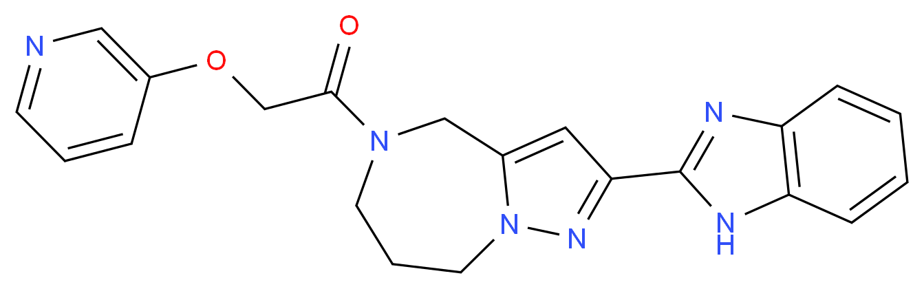 2-(1H-benzimidazol-2-yl)-5-[(pyridin-3-yloxy)acetyl]-5,6,7,8-tetrahydro-4H-pyrazolo[1,5-a][1,4]diazepine_Molecular_structure_CAS_)