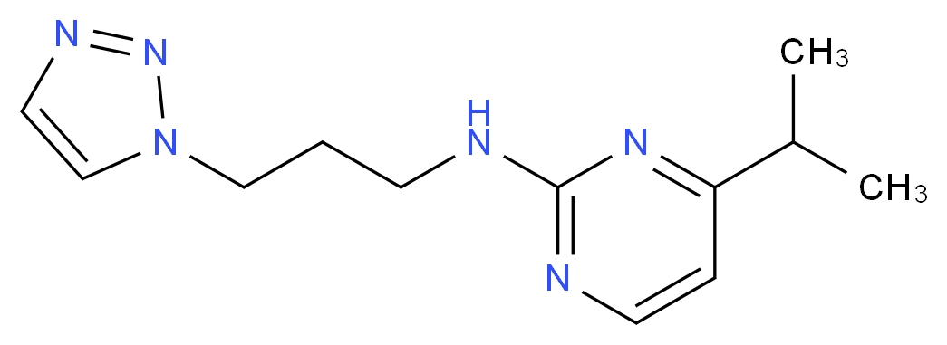 4-isopropyl-N-[3-(1H-1,2,3-triazol-1-yl)propyl]pyrimidin-2-amine_Molecular_structure_CAS_)