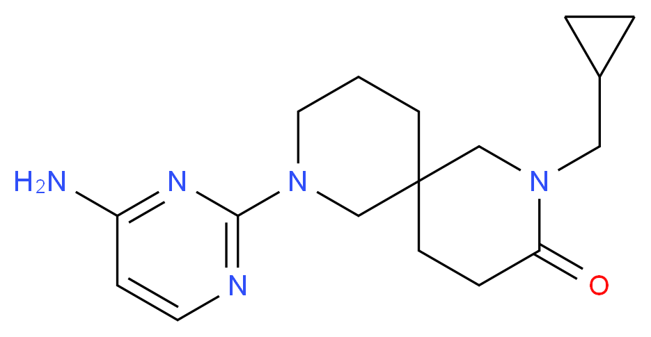 8-(4-amino-2-pyrimidinyl)-2-(cyclopropylmethyl)-2,8-diazaspiro[5.5]undecan-3-one_Molecular_structure_CAS_)