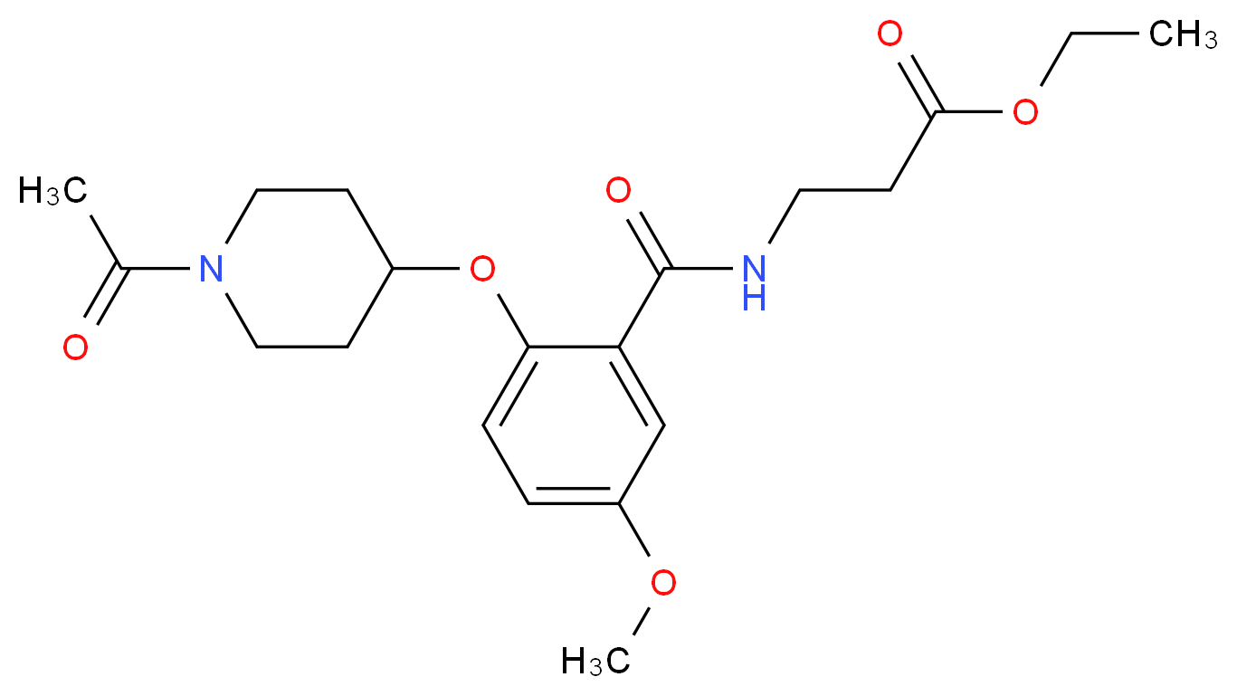 ethyl N-{2-[(1-acetyl-4-piperidinyl)oxy]-5-methoxybenzoyl}-beta-alaninate_Molecular_structure_CAS_)