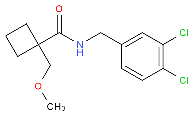 N-(3,4-dichlorobenzyl)-1-(methoxymethyl)cyclobutanecarboxamide_Molecular_structure_CAS_)