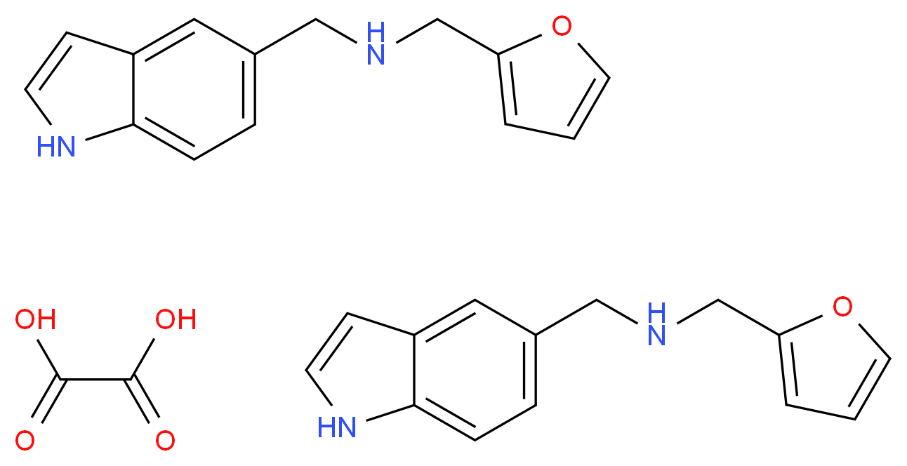 N-((1H-indol-5-yl)methyl)-1-(furan-2-yl)methanamine hemioxalate_Molecular_structure_CAS_)
