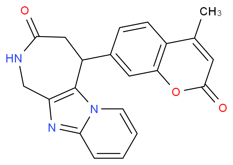 5-(4-methyl-2-oxo-2H-chromen-7-yl)-1,2,4,5-tetrahydro-3H-pyrido[1',2':1,2]imidazo[4,5-c]azepin-3-one_Molecular_structure_CAS_)
