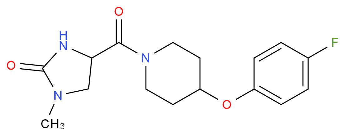 4-{[4-(4-fluorophenoxy)-1-piperidinyl]carbonyl}-1-methyl-2-imidazolidinone_Molecular_structure_CAS_)