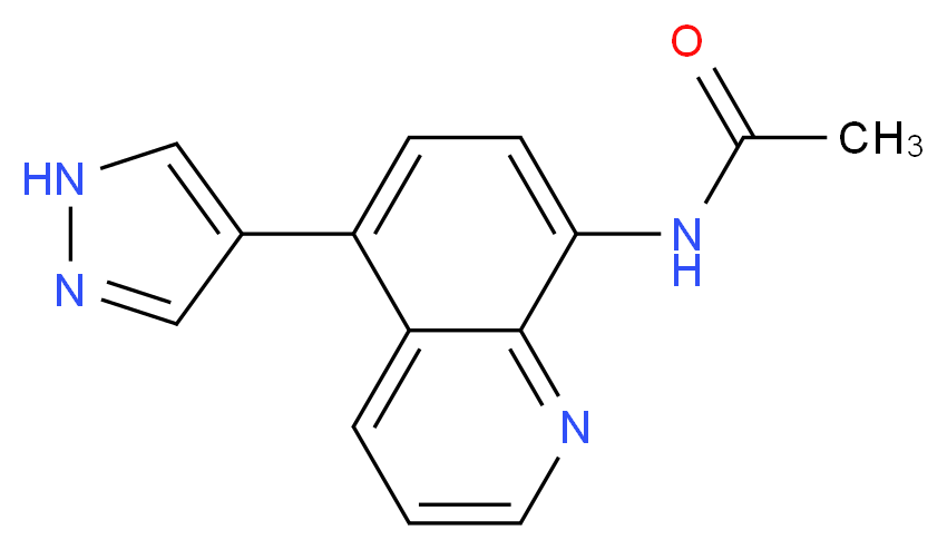 N-[5-(1H-pyrazol-4-yl)quinolin-8-yl]acetamide_Molecular_structure_CAS_)