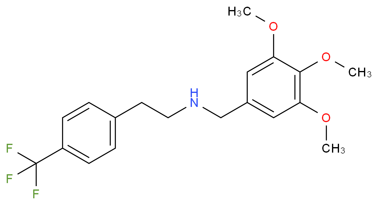 {2-[4-(trifluoromethyl)phenyl]ethyl}(3,4,5-trimethoxybenzyl)amine_Molecular_structure_CAS_)