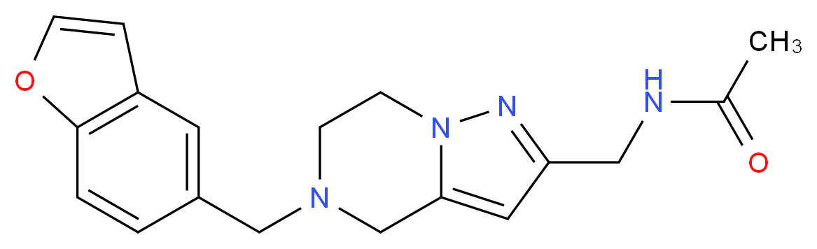 N-{[5-(1-benzofuran-5-ylmethyl)-4,5,6,7-tetrahydropyrazolo[1,5-a]pyrazin-2-yl]methyl}acetamide_Molecular_structure_CAS_)