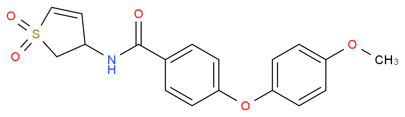 N-(1,1-dioxido-2,3-dihydro-3-thienyl)-4-(4-methoxyphenoxy)benzamide_Molecular_structure_CAS_)
