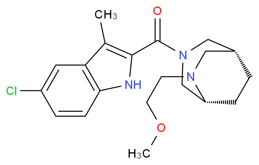 (1R*,5R*)-3-[(5-chloro-3-methyl-1H-indol-2-yl)carbonyl]-6-(2-methoxyethyl)-3,6-diazabicyclo[3.2.2]nonane_Molecular_structure_CAS_)