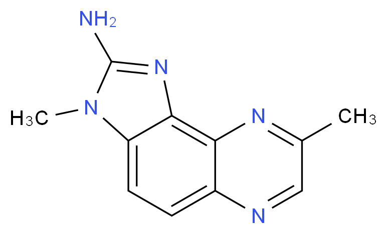 2-Amino-3,8-dimethylimidazo[4,5-f]quinoxaline_Molecular_structure_CAS_77500-04-0)