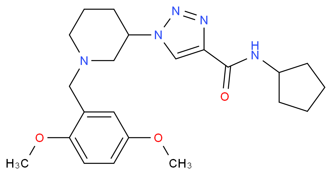 N-cyclopentyl-1-[1-(2,5-dimethoxybenzyl)-3-piperidinyl]-1H-1,2,3-triazole-4-carboxamide_Molecular_structure_CAS_)