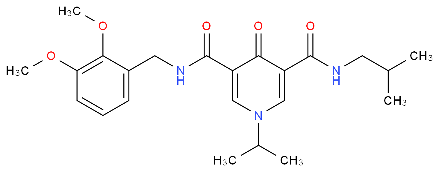 N-(2,3-dimethoxybenzyl)-N'-isobutyl-1-isopropyl-4-oxo-1,4-dihydro-3,5-pyridinedicarboxamide_Molecular_structure_CAS_)
