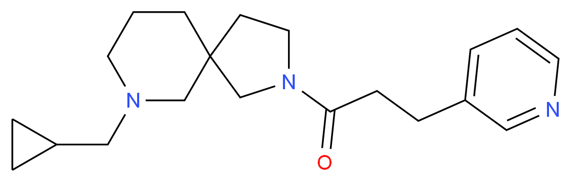 7-(cyclopropylmethyl)-2-[3-(3-pyridinyl)propanoyl]-2,7-diazaspiro[4.5]decane_Molecular_structure_CAS_)