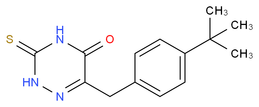 6-(4-tert-Butyl-benzyl)-3-thioxo-3,4-dihydro-2H-[1,2,4]triazin-5-one_Molecular_structure_CAS_)