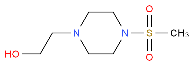 2-(4-Methanesulfonylpiperazin-1-yl)ethan-1-ol_Molecular_structure_CAS_)