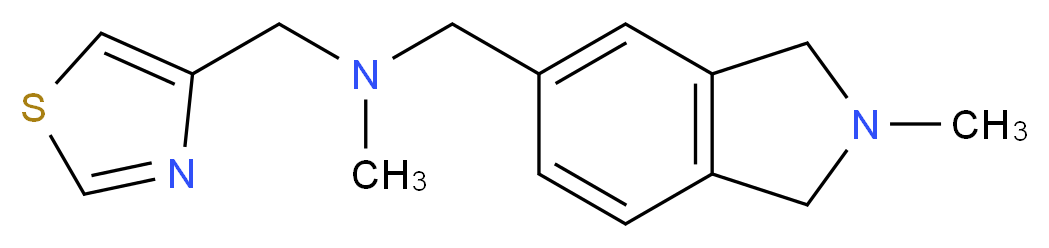 N-methyl-1-(2-methyl-2,3-dihydro-1H-isoindol-5-yl)-N-(1,3-thiazol-4-ylmethyl)methanamine_Molecular_structure_CAS_)