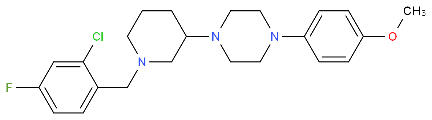 1-[1-(2-chloro-4-fluorobenzyl)-3-piperidinyl]-4-(4-methoxyphenyl)piperazine_Molecular_structure_CAS_)