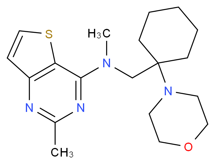 N,2-dimethyl-N-[(1-morpholin-4-ylcyclohexyl)methyl]thieno[3,2-d]pyrimidin-4-amine_Molecular_structure_CAS_)